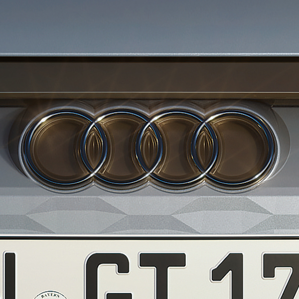 4リングブラックエンブレム(Audi e-tron GT / フロント)